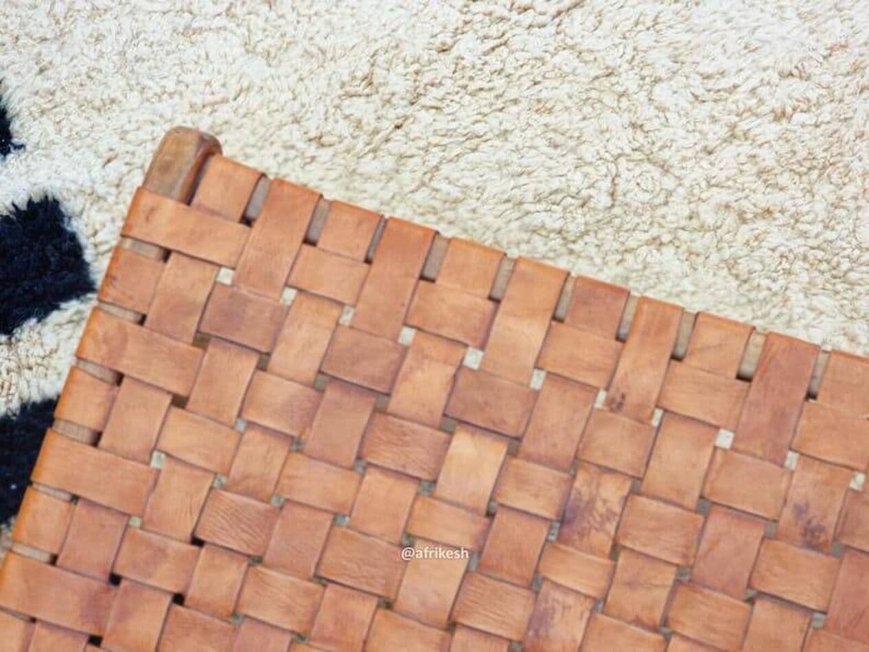 Ręcznie tkany dywan 200x300 cm, wełna, beżowy, czarny, Maroko - 204534