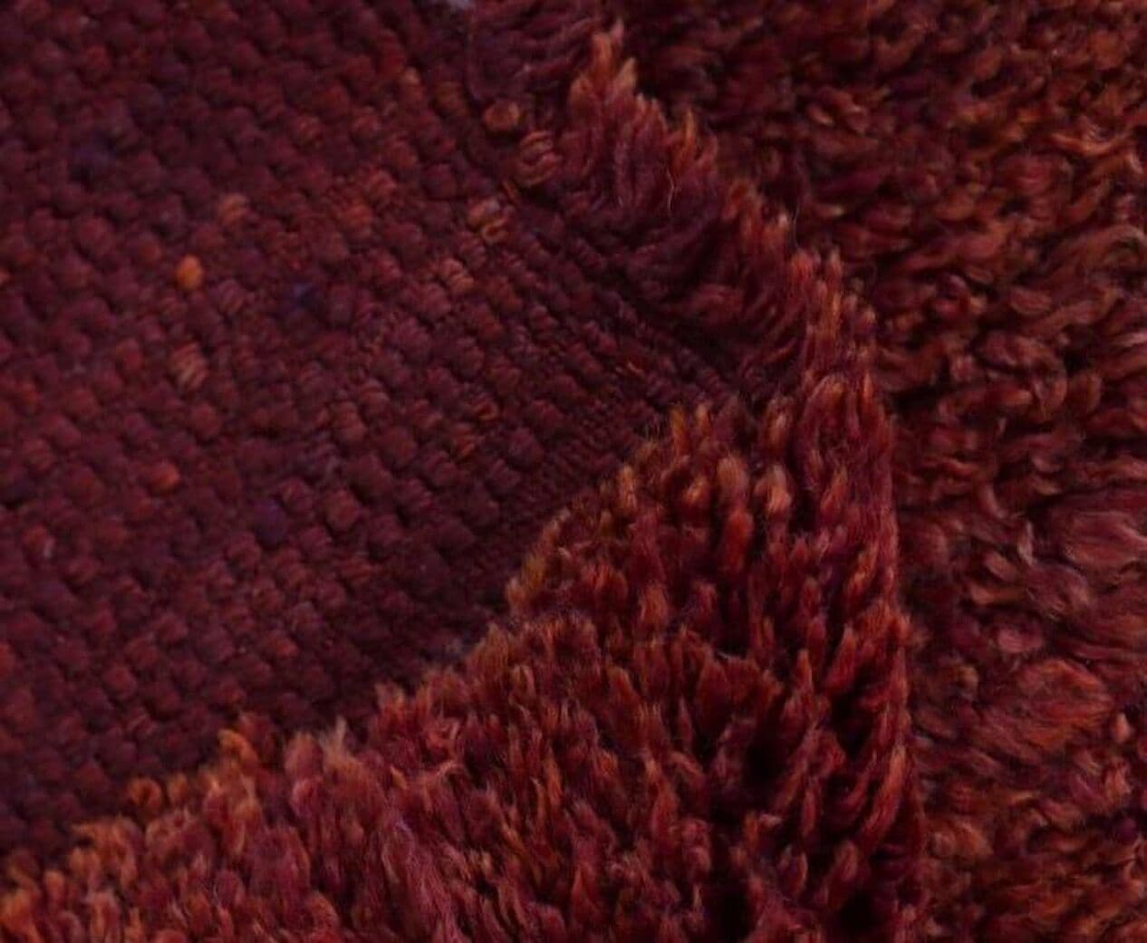 Ręcznie tkany dywan 100x200 cm, wełna, bordowy, Maroko - 204518