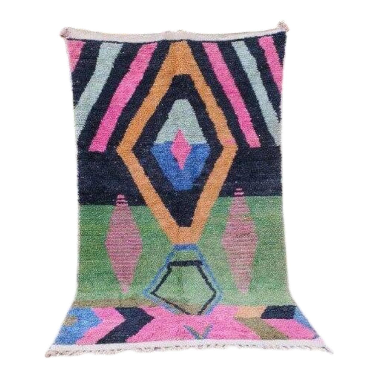 Ręcznie tkany dywan 150x250 cm, wełna, multikolor, Maroko