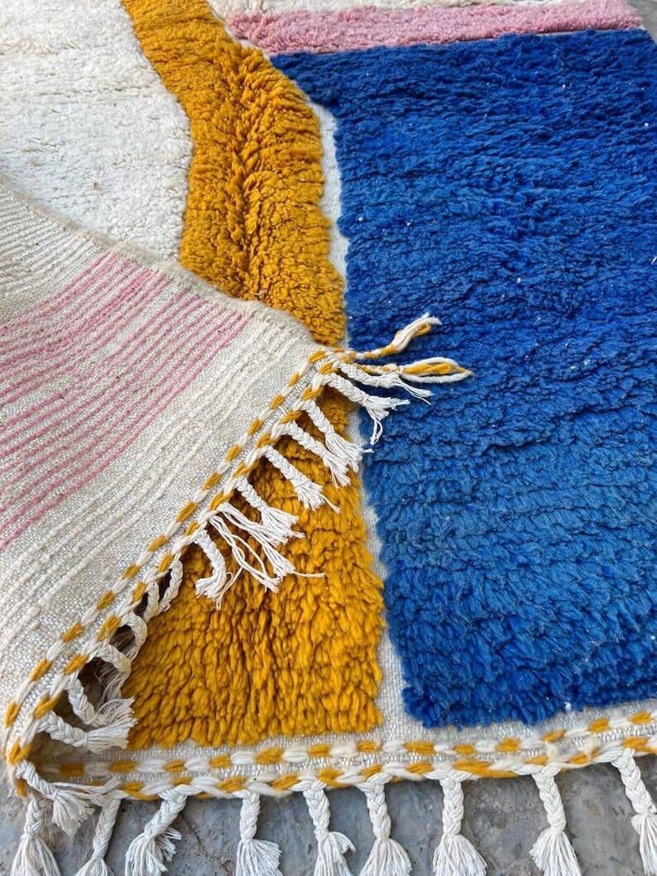 Ręcznie tkany dywan 100x200 cm, wełna, multikolor, Maroko - 204507