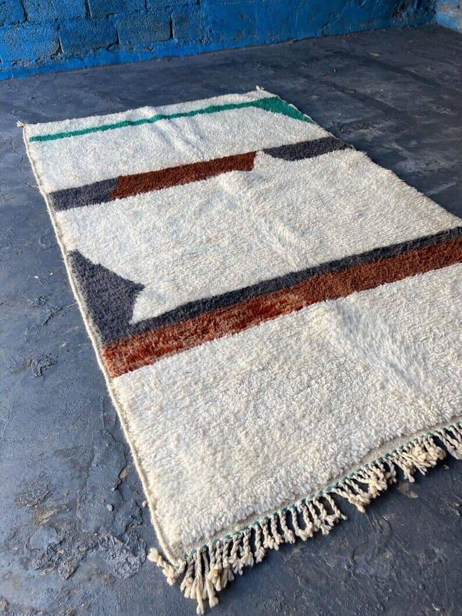 Ręcznie tkany dywan 200x300 cm, wełna, multikolor, Maroko - 204500