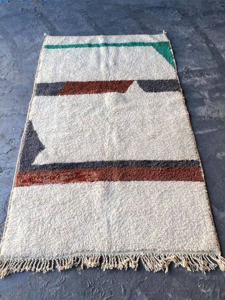 Ręcznie tkany dywan 200x300 cm, wełna, multikolor, Maroko - 204495