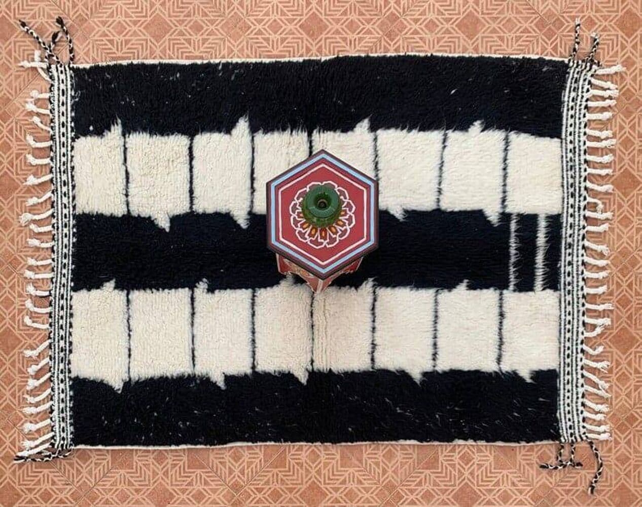 Ręcznie tkany dywan 160x250 cm, wełna, czarny, Maroko - 204467