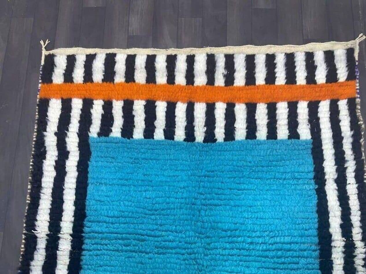 Ręcznie tkany dywan 100x200 cm, wełna, wielokolorowy, Maroko - 204443