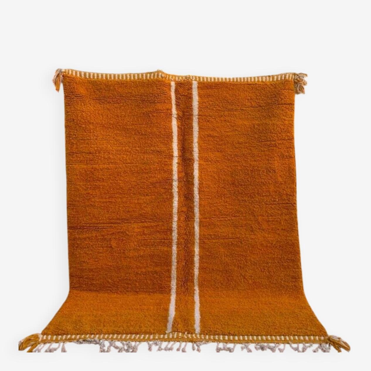 Ręcznie tkany dywan 150x250 cm, wełna, pomarańczowy, Maroko - 204403