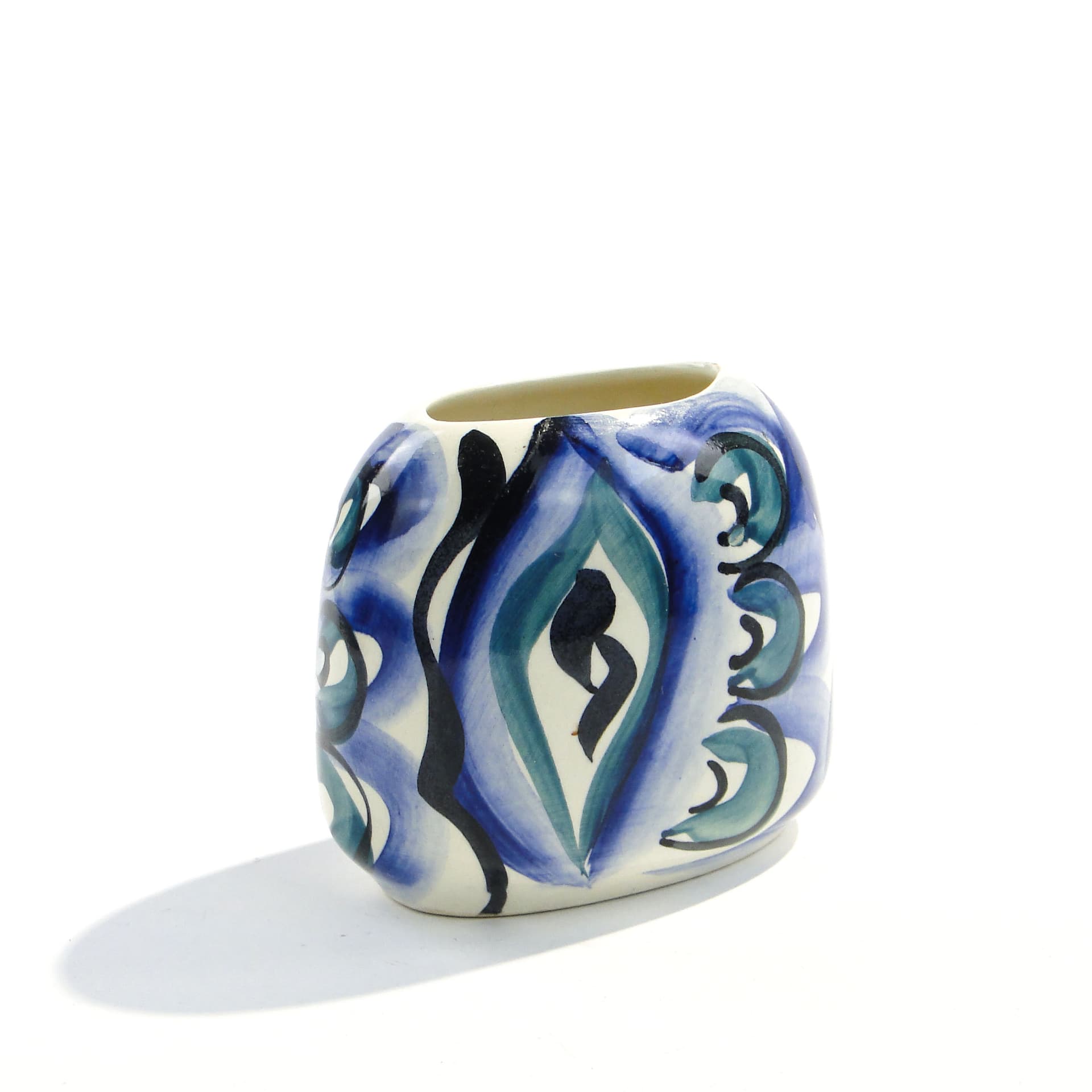 Wazon, biel, ceramika, proj. W. Płażewski, Włocławek, Polska, lata 50. - 1464