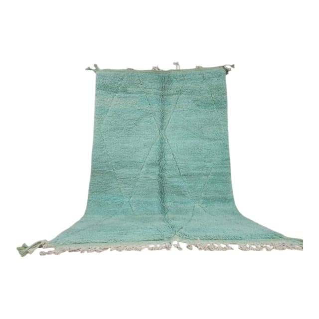 Ręcznie tkany dywan 150x250 cm, wełna, turkusowy, Maroko - WYMIARY