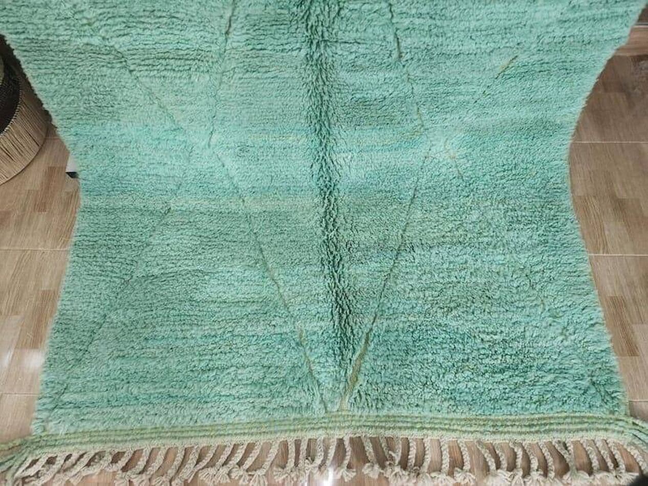 Ręcznie tkany dywan 150x250 cm, wełna, turkusowy, Maroko - 204347