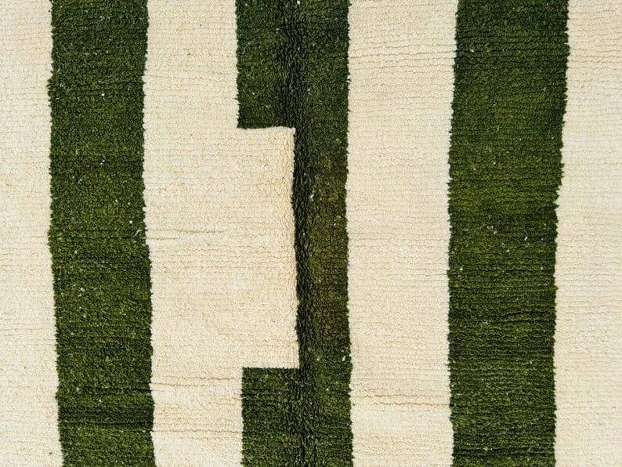 Ręcznie tkany dywan 160x250 cm, wełna, zielony, Maroko - 204312