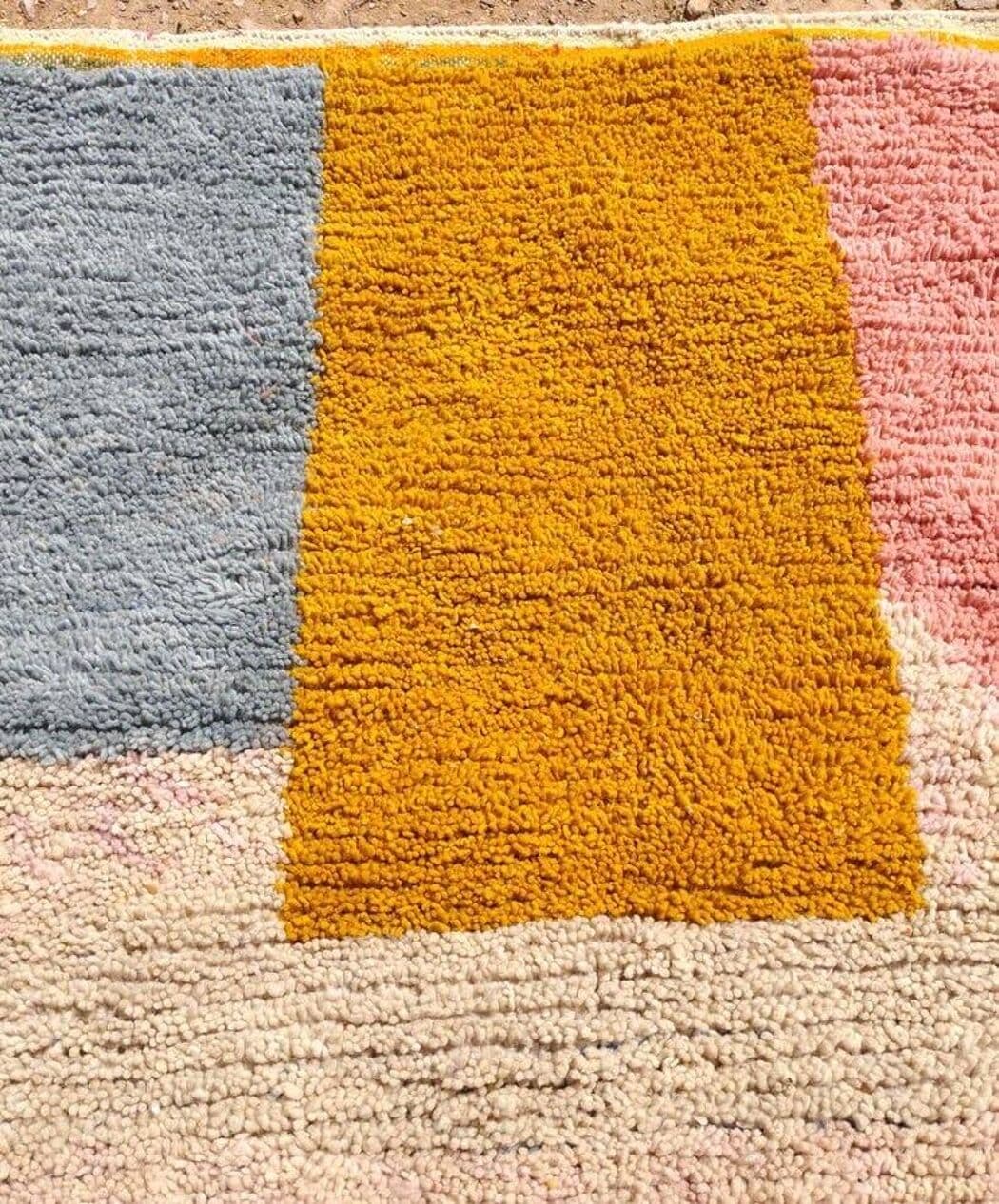 Ręcznie tkany dywan 100x200 cm, wełna, multikolor, Maroko - 204167