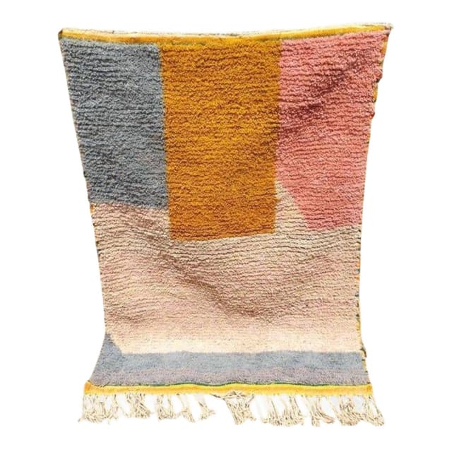 Ręcznie tkany dywan 100x200 cm, wełna, multikolor, Maroko - WYMIARY