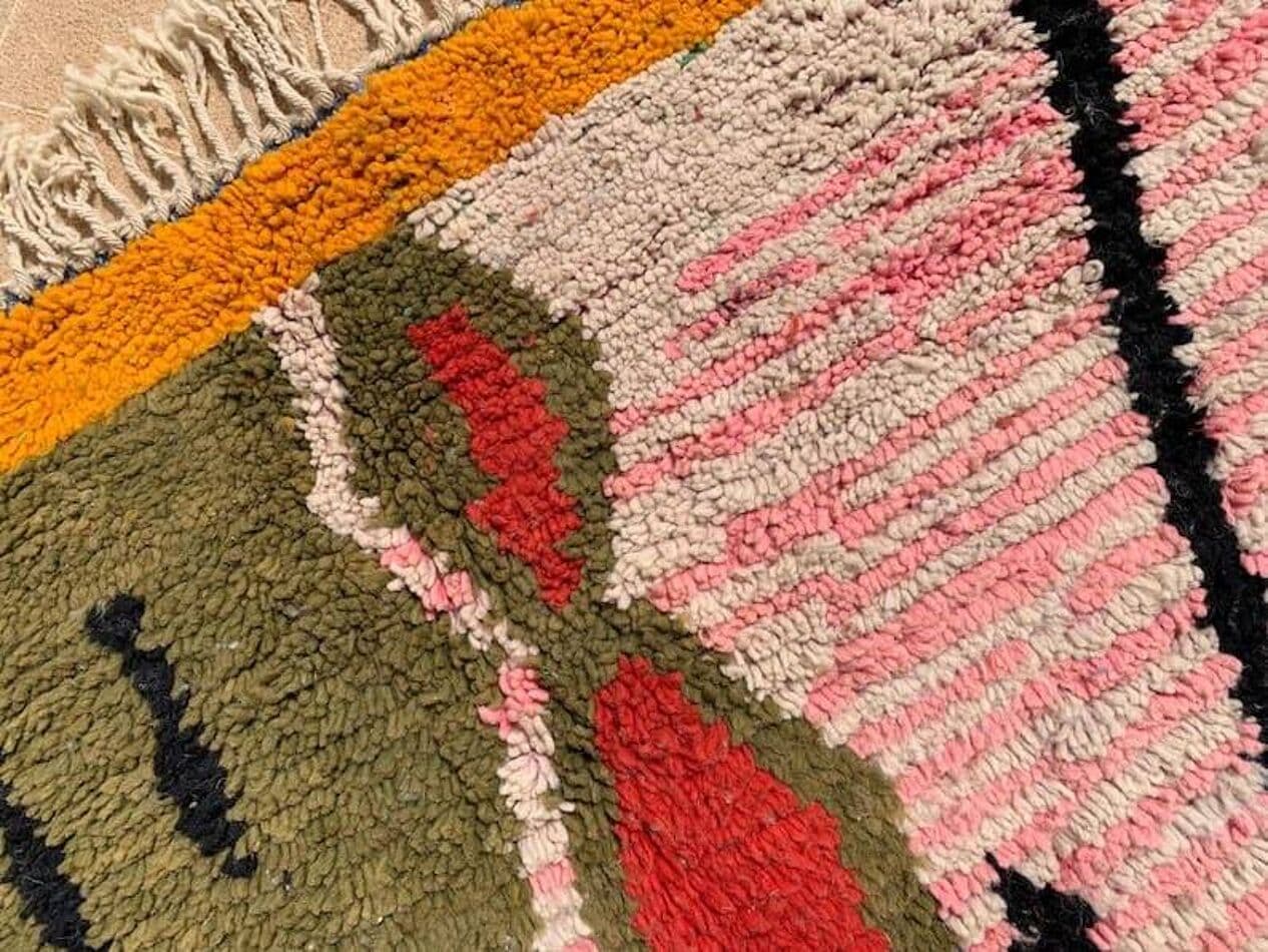 Ręcznie tkany dywan 150x250 cm, wełna, wielokolorowy, Maroko - 204099