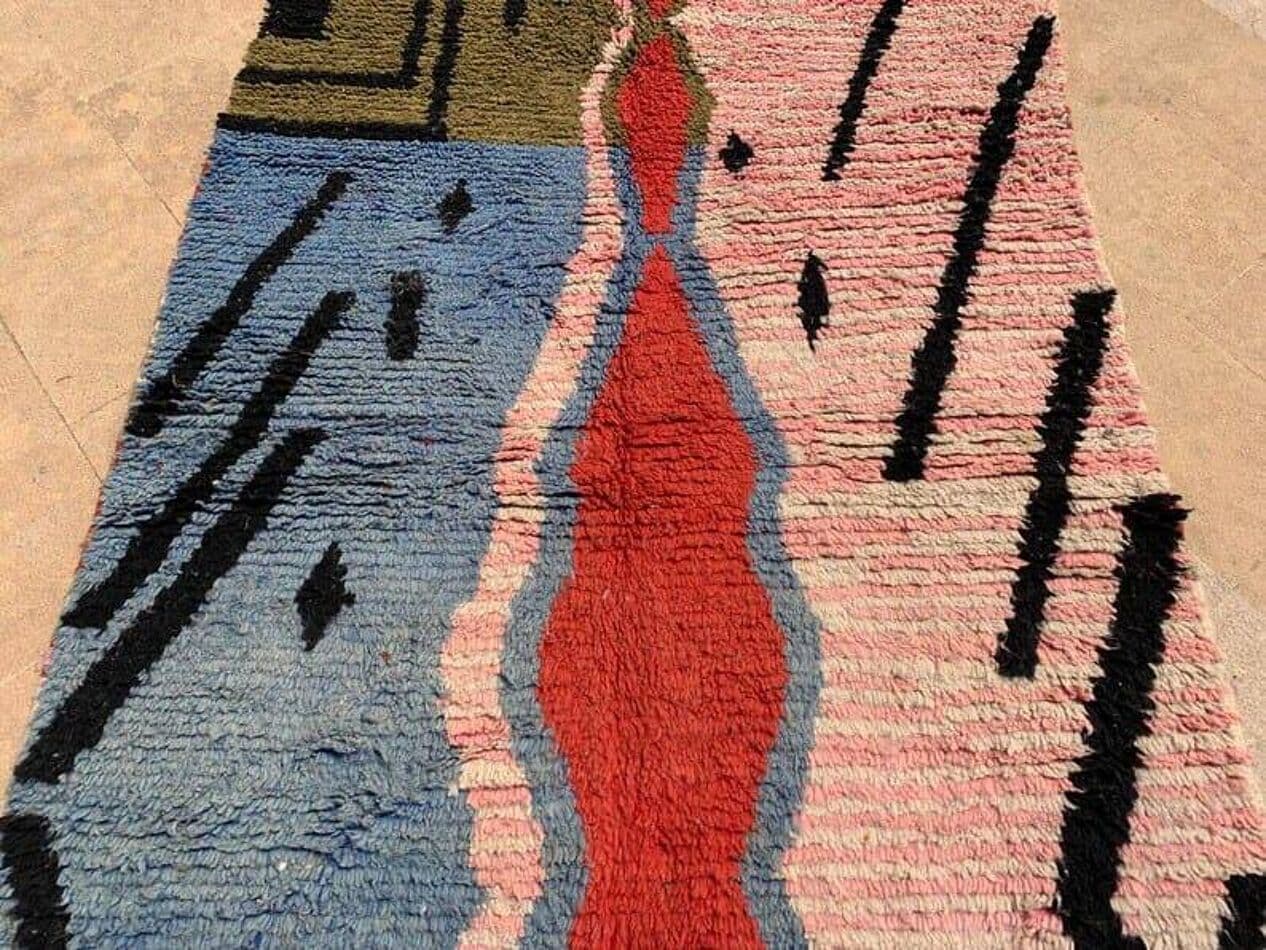 Ręcznie tkany dywan 150x250 cm, wełna, wielokolorowy, Maroko - 204094