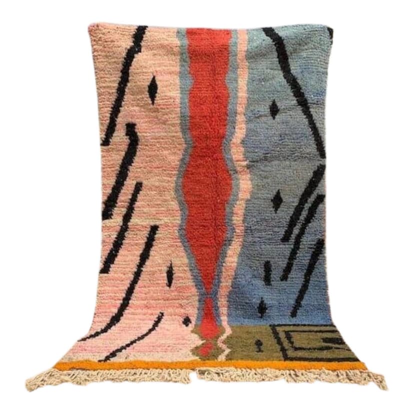 Ręcznie tkany dywan 150x250 cm, wełna, wielokolorowy, Maroko