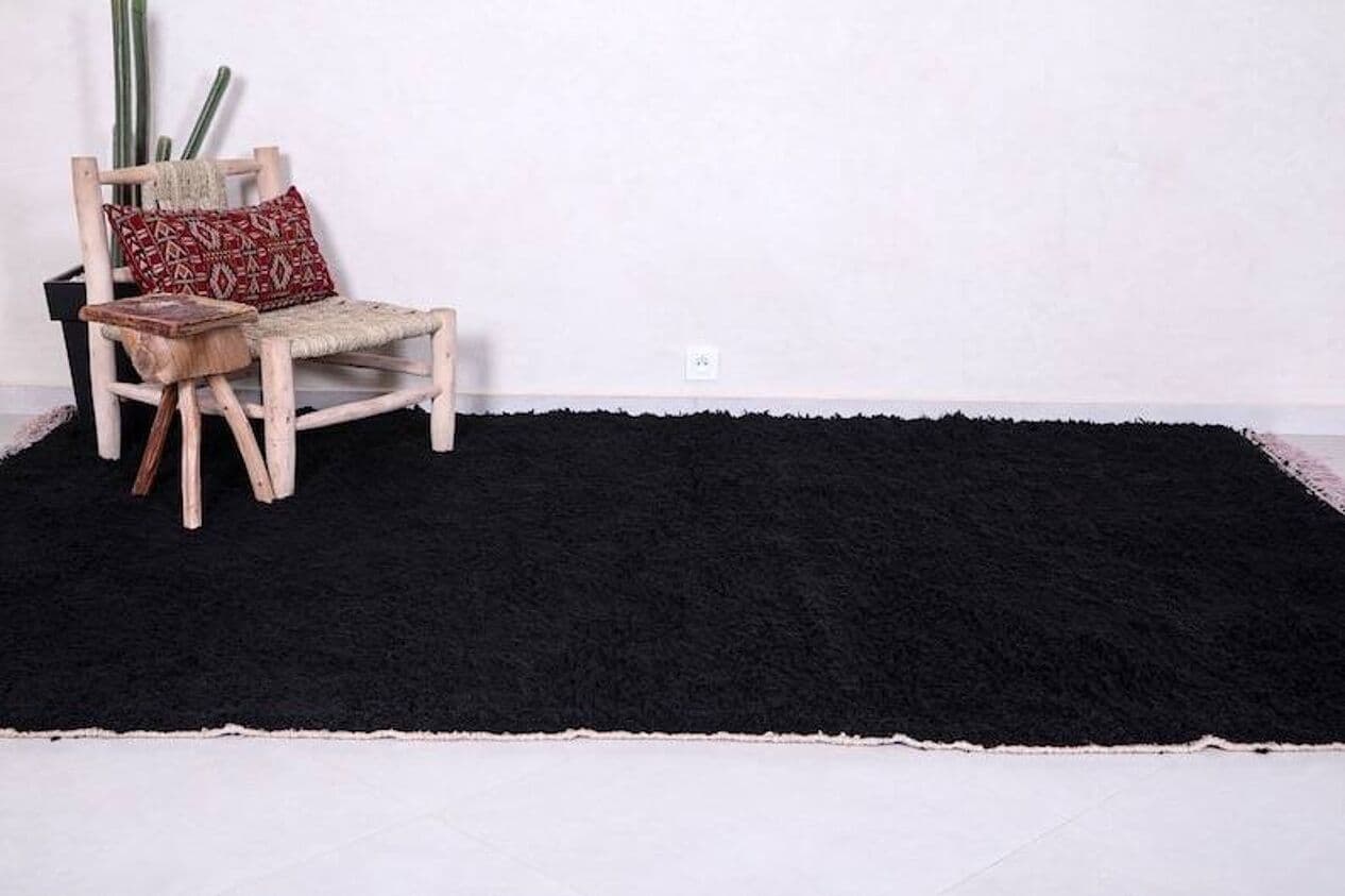 Ręcznie tkany dywan 200x300 cm, wełna, czarny, Maroko - 204063