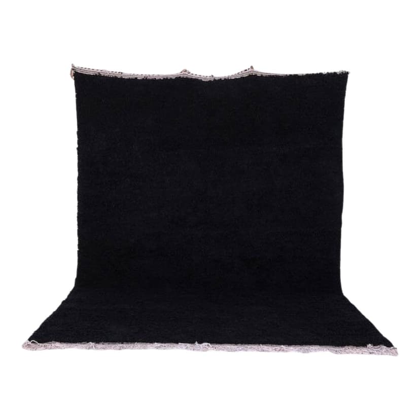 Ręcznie tkany dywan 200x300 cm, wełna, czarny, Maroko