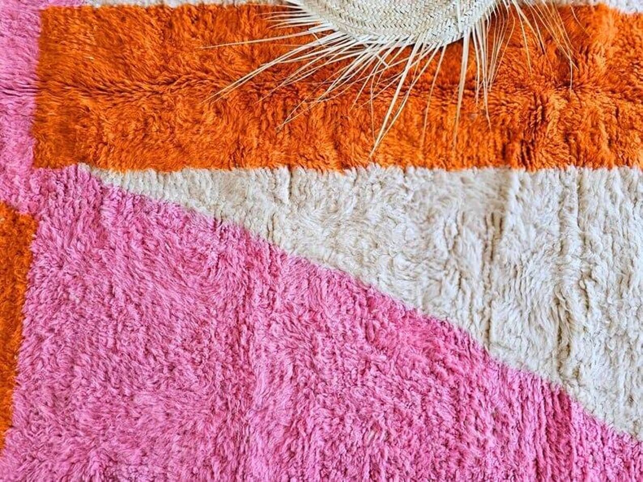 Ręcznie tkany dywan 100x200 cm, wełna, multikolor, Maroko - 204053