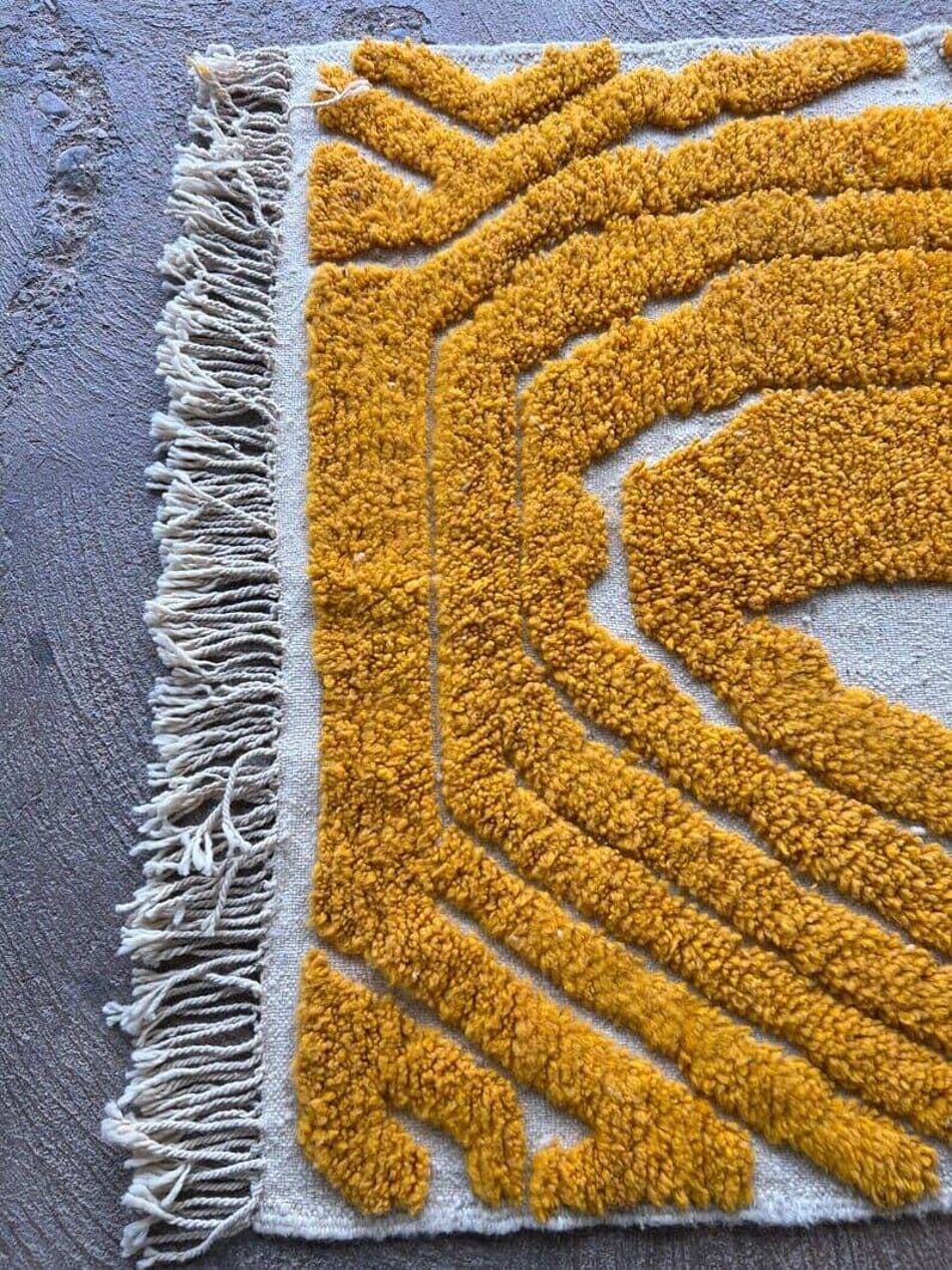 Ręcznie tkany dywan 150x250 cm, wełna, pomarańczowy, Maroko - 204011