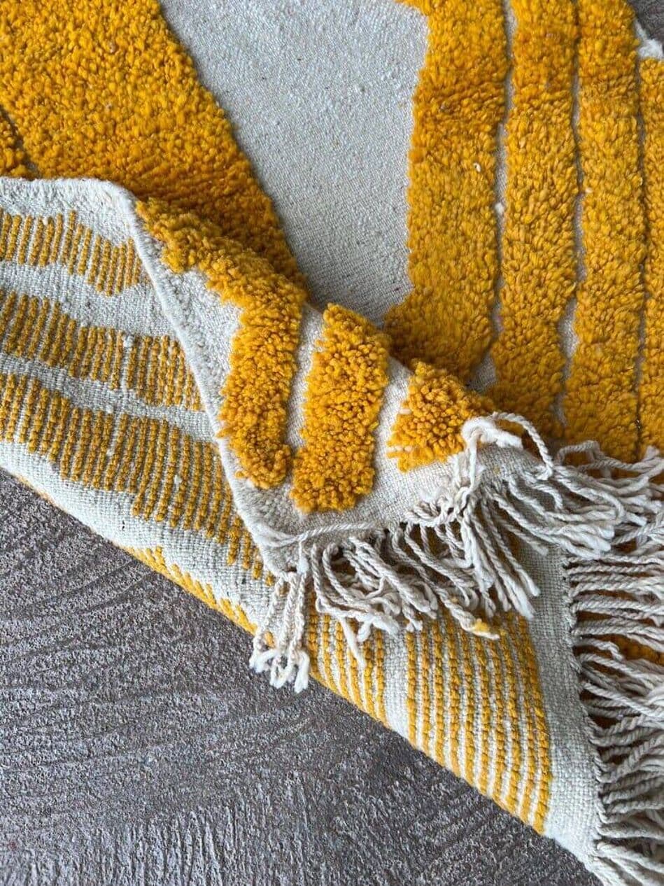 Ręcznie tkany dywan 150x250 cm, wełna, pomarańczowy, Maroko - 204014