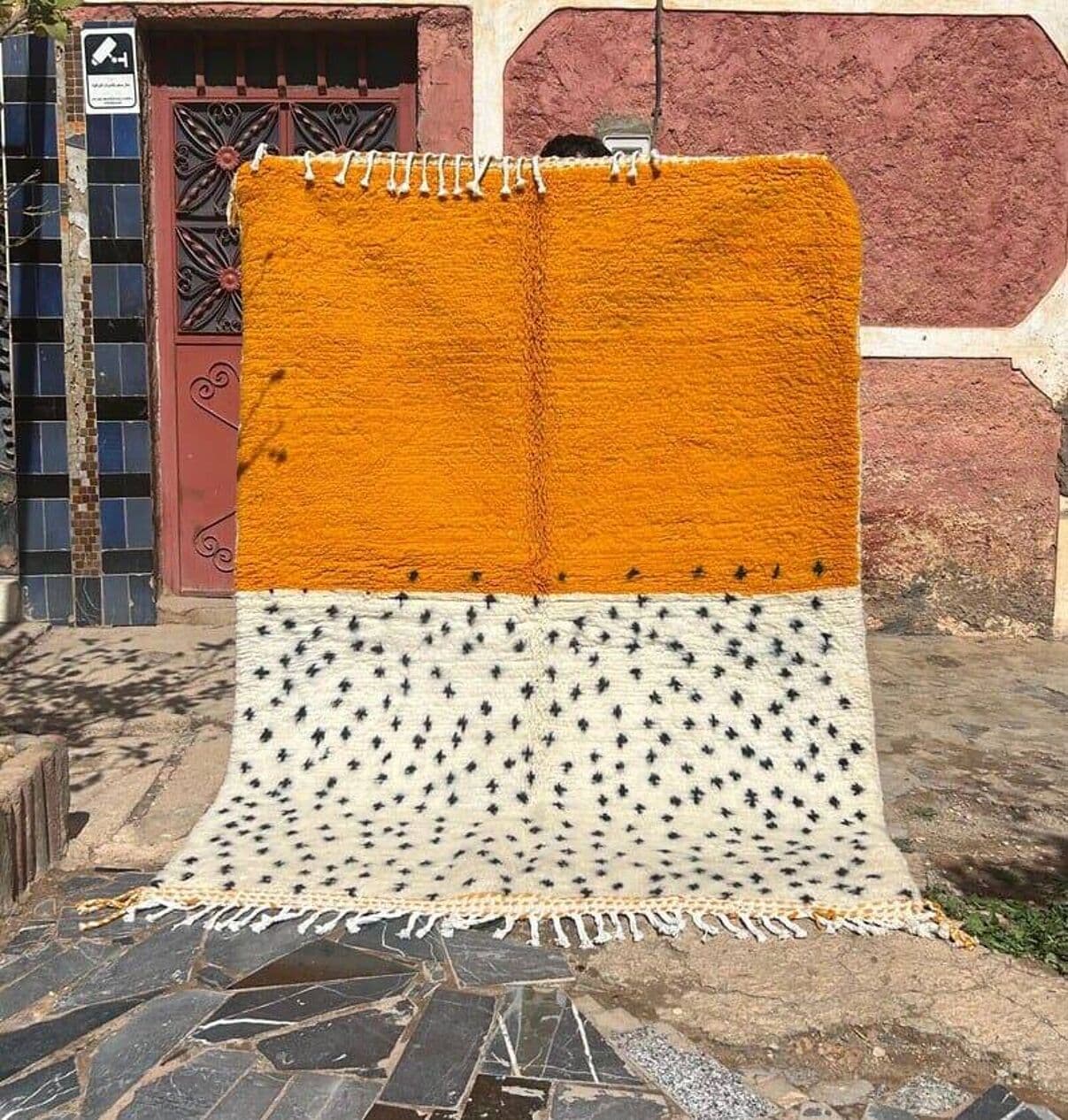 Ręcznie tkany dywan 150x250 cm, wełna, multikolor, Maroko - 203785