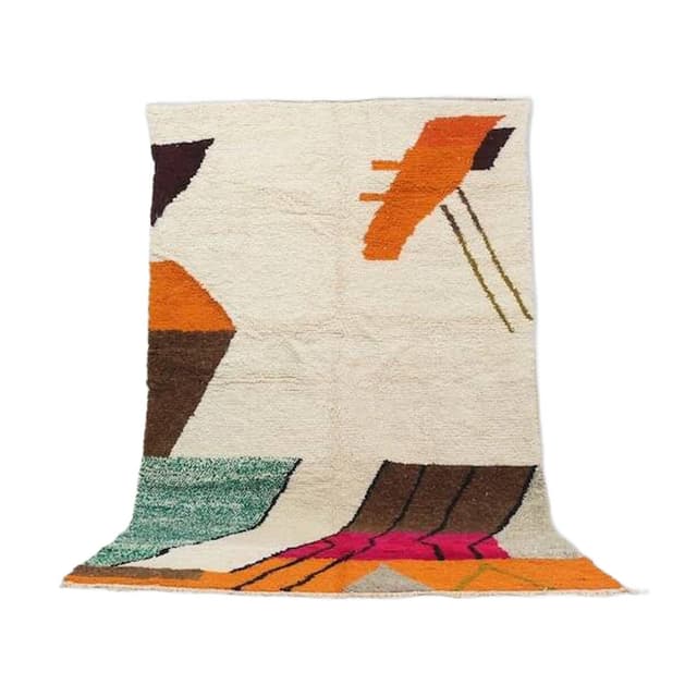 Ręcznie tkany dywan 150x250 cm, wełna, multikolor, Maroko - WYMIARY