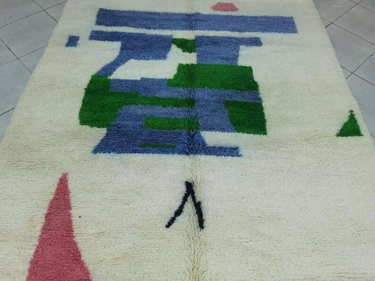 Ręcznie tkany dywan 150x250 cm, wełna, multikolor, Maroko - 203722