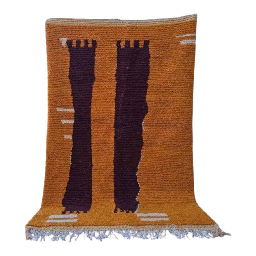 Ręcznie tkany dywan 100x200 cm, wełna, multikolor, Maroko