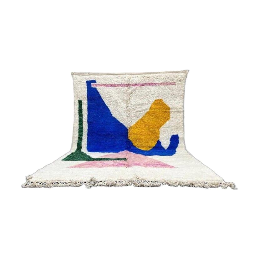 Ręcznie tkany dywan 200x300 cm, wełna, multikolor, Maroko