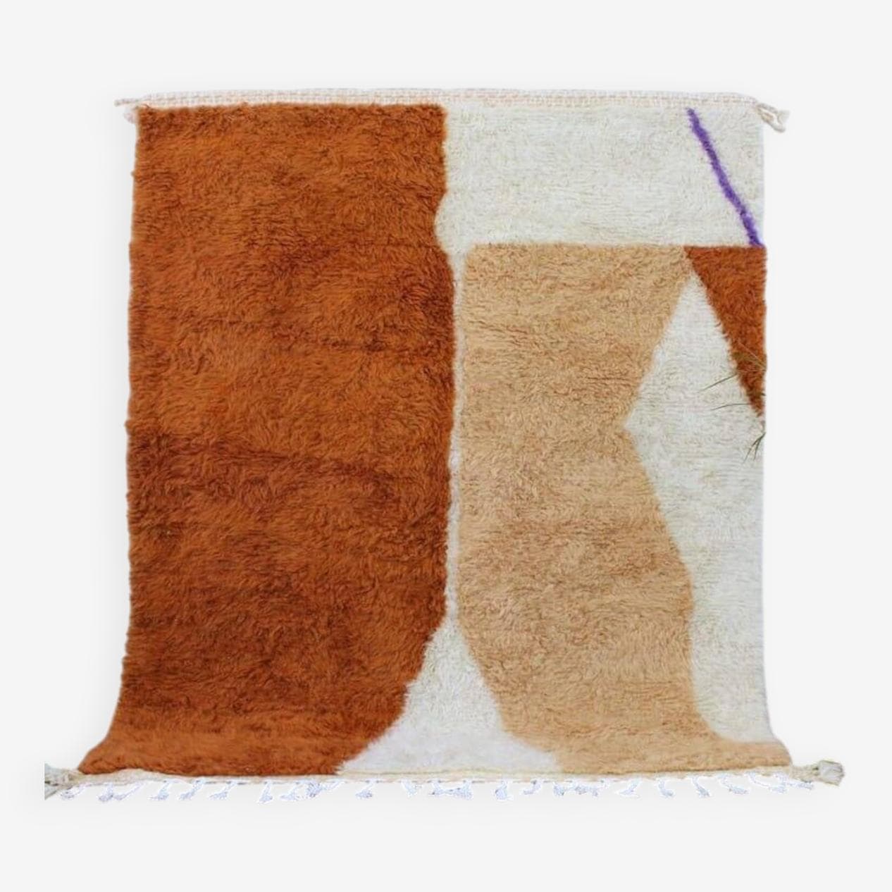 Ręcznie tkany dywan 100x200 cm, wełna, multikolor, Maroko - 205806