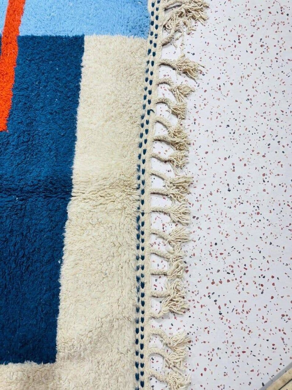 Ręcznie tkany dywan 150x250 cm, wełna, niebieski, Maroko - 207128