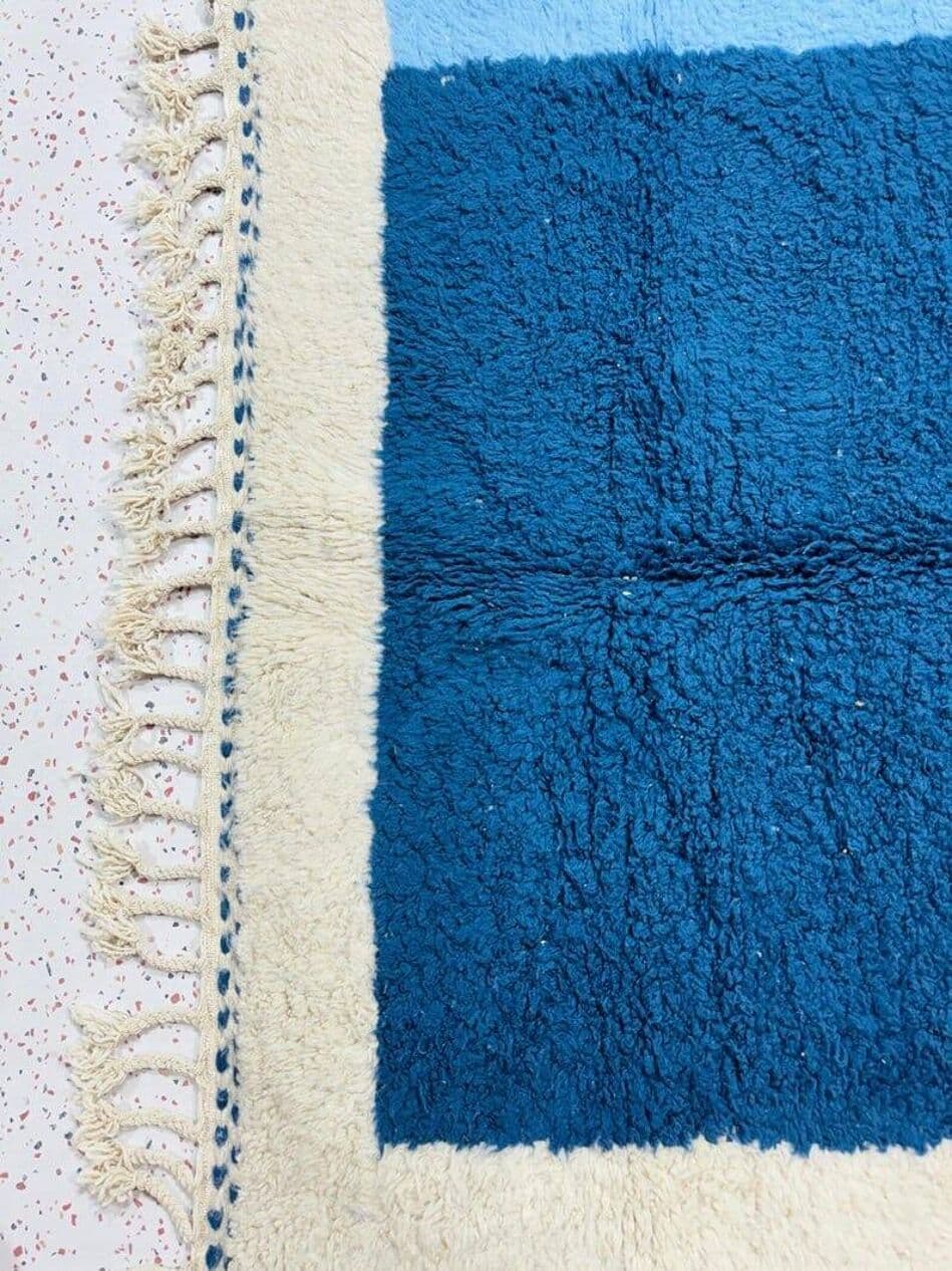Ręcznie tkany dywan 150x250 cm, wełna, niebieski, Maroko - 207123