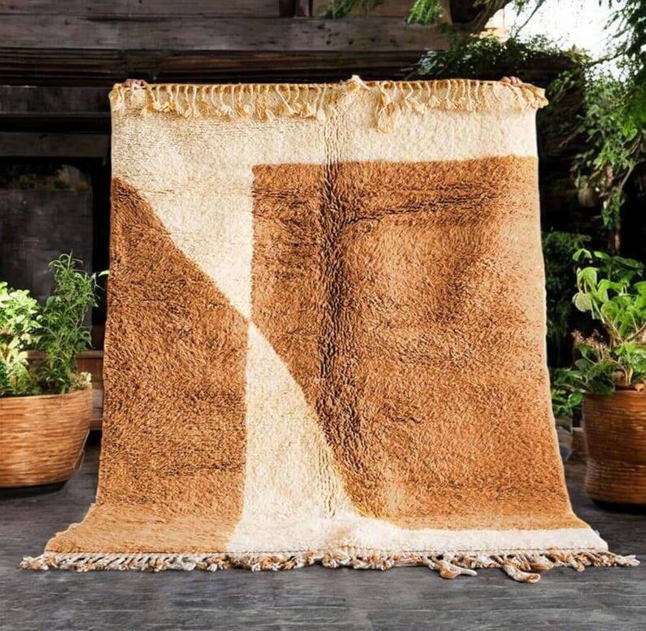 Ręcznie tkany dywan 200x300 cm, wełna, multikolor, Maroko - 207030