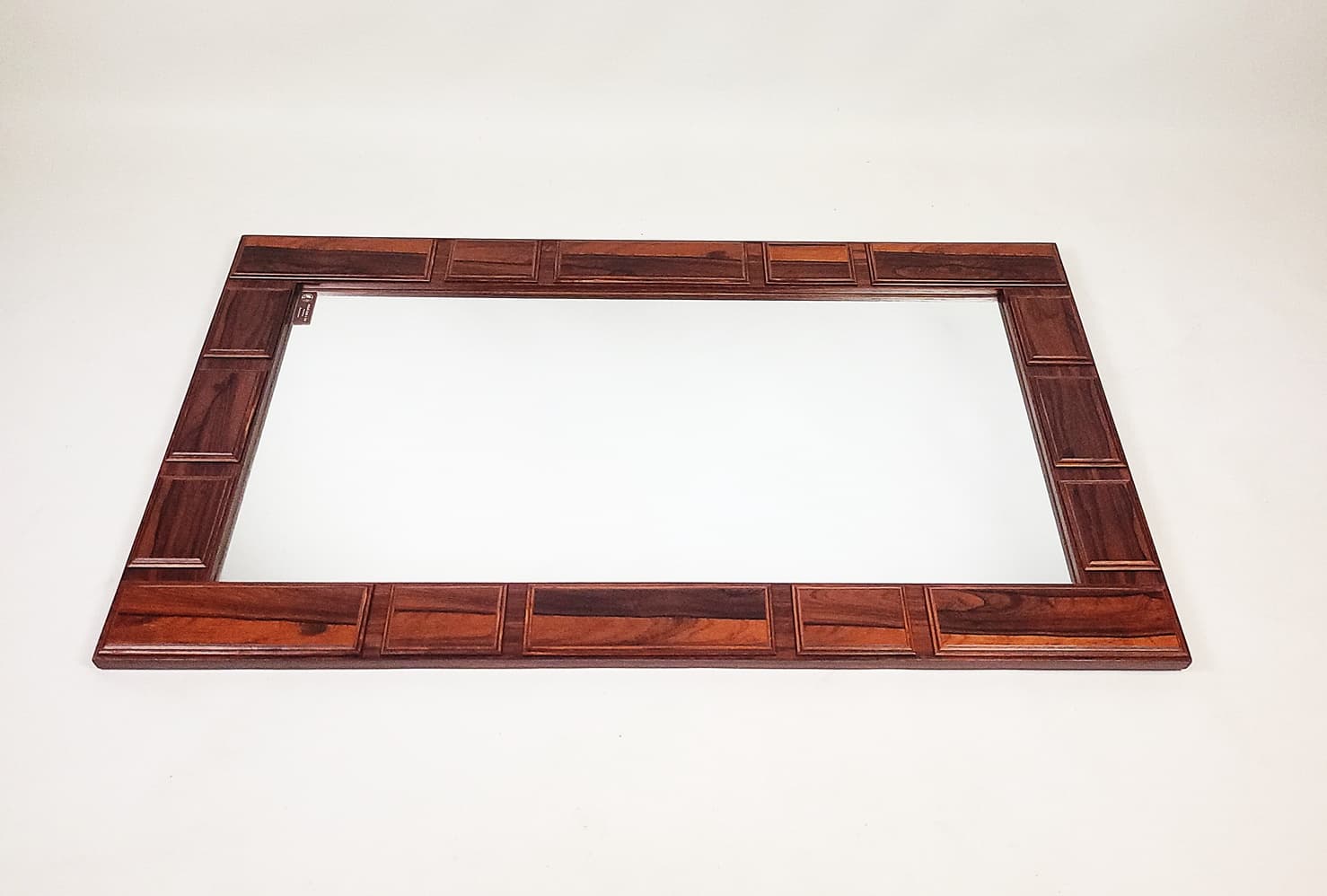 Wall mirror, dark brown rosewood, glass, GT Atalje, Sweden, 1960s. - 205850