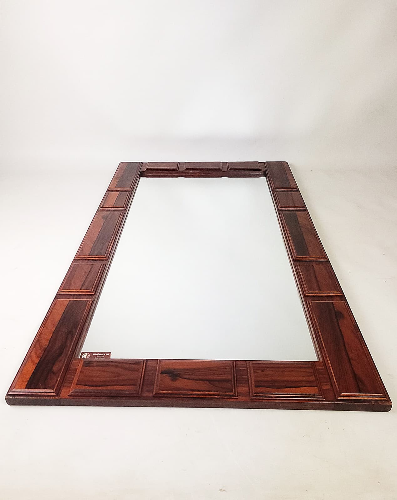 Wall mirror, dark brown rosewood, glass, GT Atalje, Sweden, 1960s. - 205846