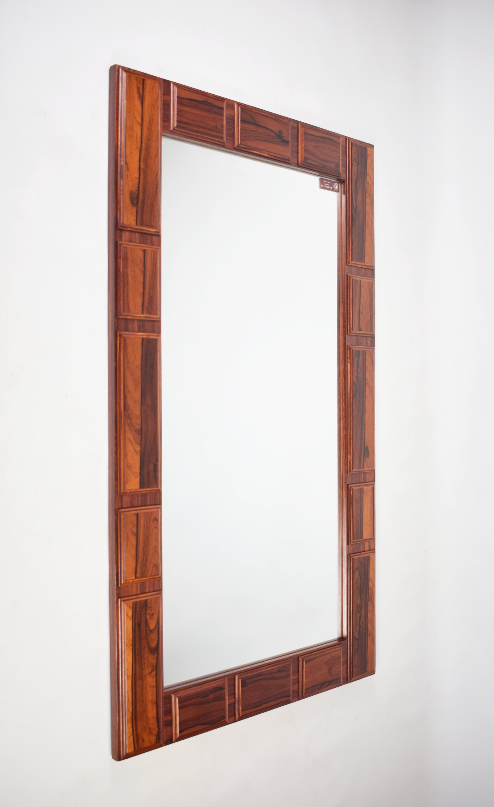 Wall mirror, dark brown rosewood, glass, GT Atalje, Sweden, 1960s. - 205852