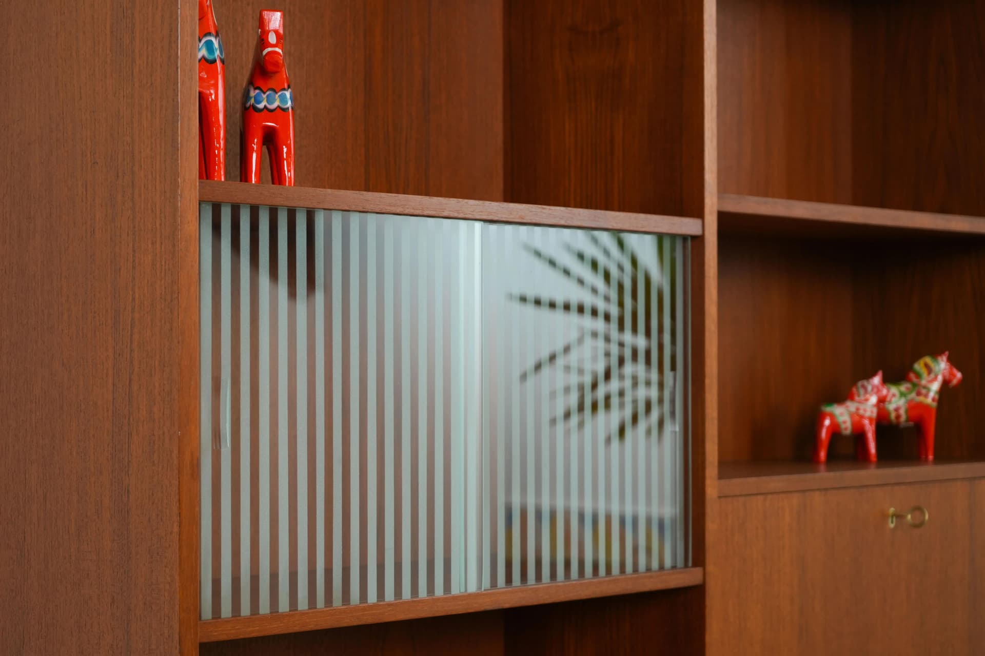 Biblioteczka, teak brązowy, Dania, lata 70. - 14762