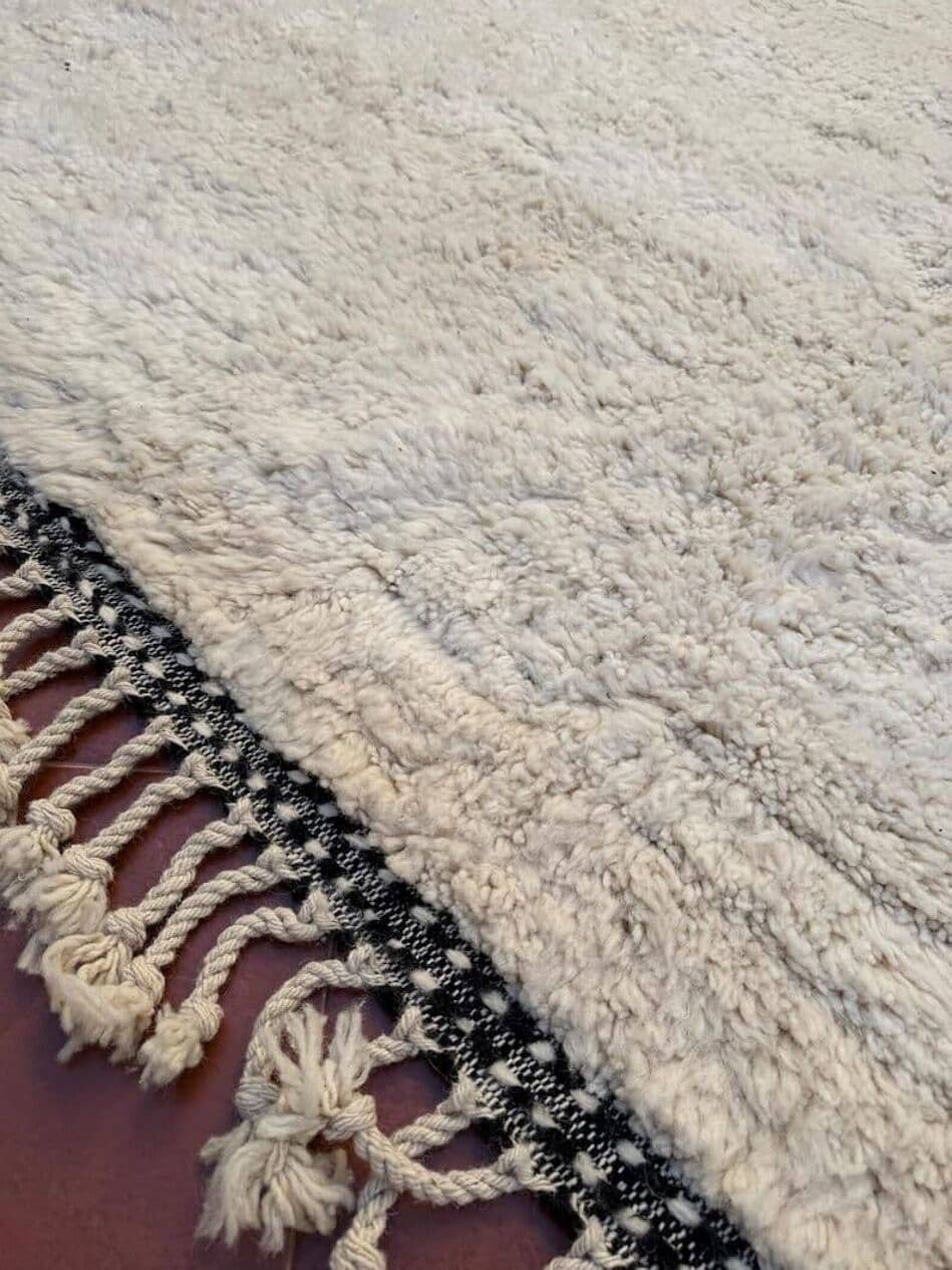 Ręcznie tkany dywan 150x250 cm, wełna, biały, Maroko - 206955