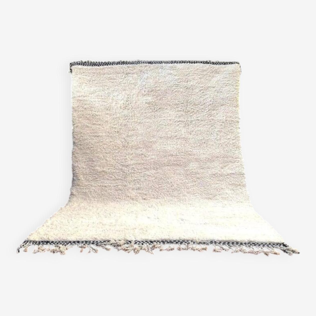 Ręcznie tkany dywan 150x250 cm, wełna, biały, Maroko - 206949