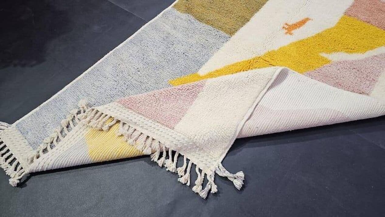 Ręcznie tkany dywan 150x250 cm, wełna, multikolor, Maroko - 206936