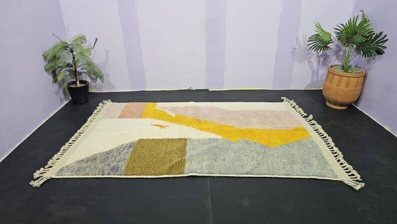 Ręcznie tkany dywan 150x250 cm, wełna, multikolor, Maroko - 206940