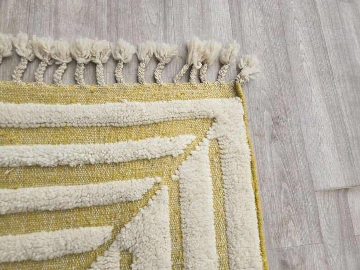 Ręcznie tkany dywan 150x250 cm, wełna, biały, Maroko - 206932