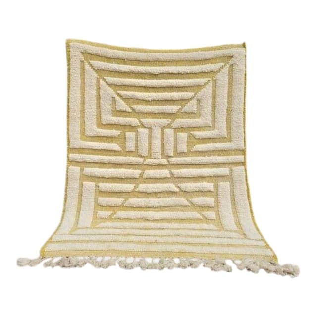 Ręcznie tkany dywan 150x250 cm, wełna, biały, Maroko - WYMIARY