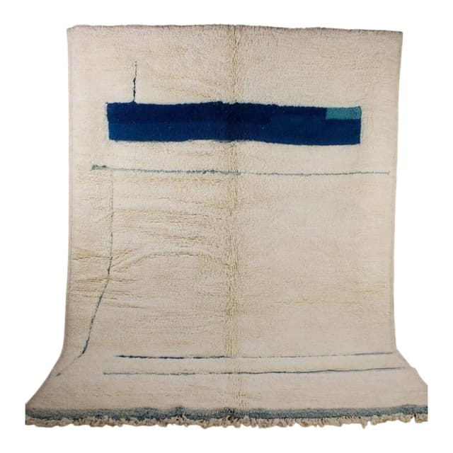 Ręcznie tkany dywan 150x250 cm, wełna, biały, Maroko - WYMIARY