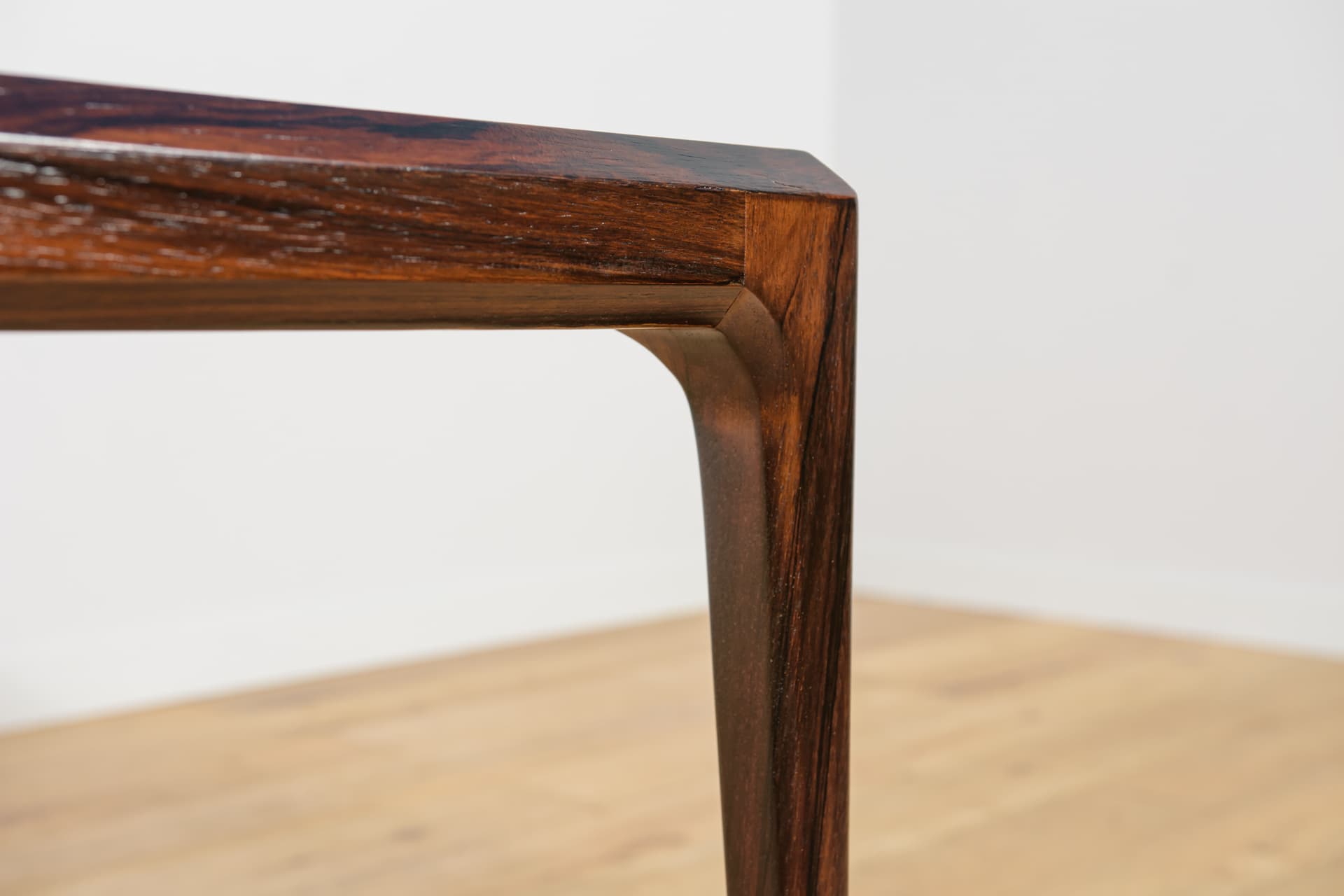 Coffee table, dark brown rosewood, by J. Andersen, Denmark, 1960s. - 205907