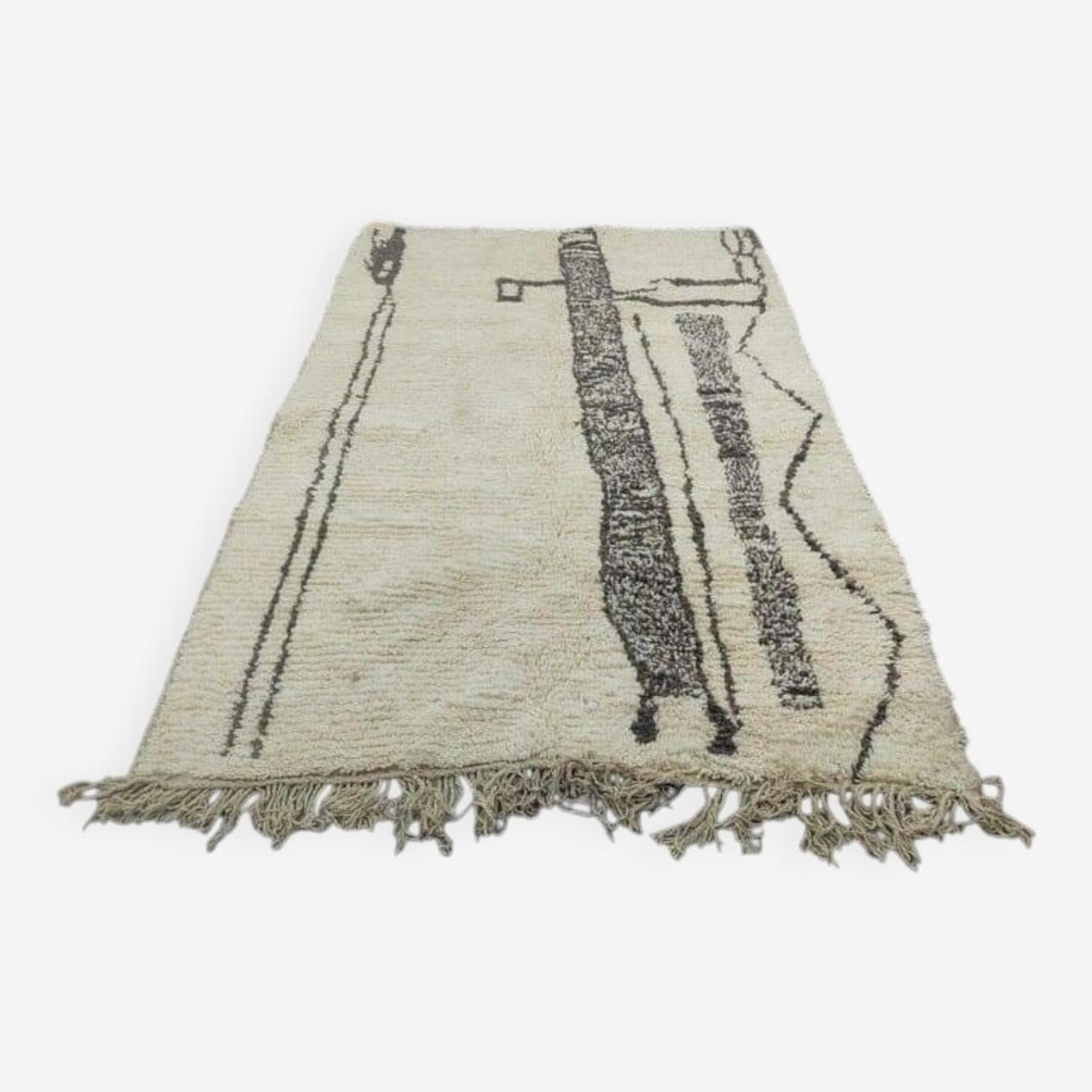 Ręcznie tkany dywan 200x300 cm, wełna, biały, Maroko - 206806