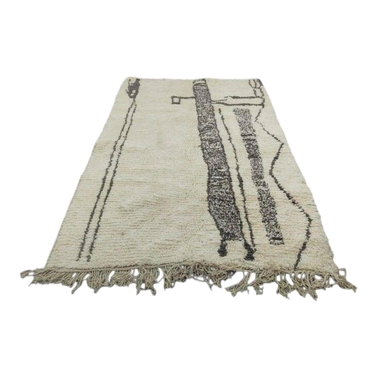 Ręcznie tkany dywan 200x300 cm, wełna, biały, Maroko