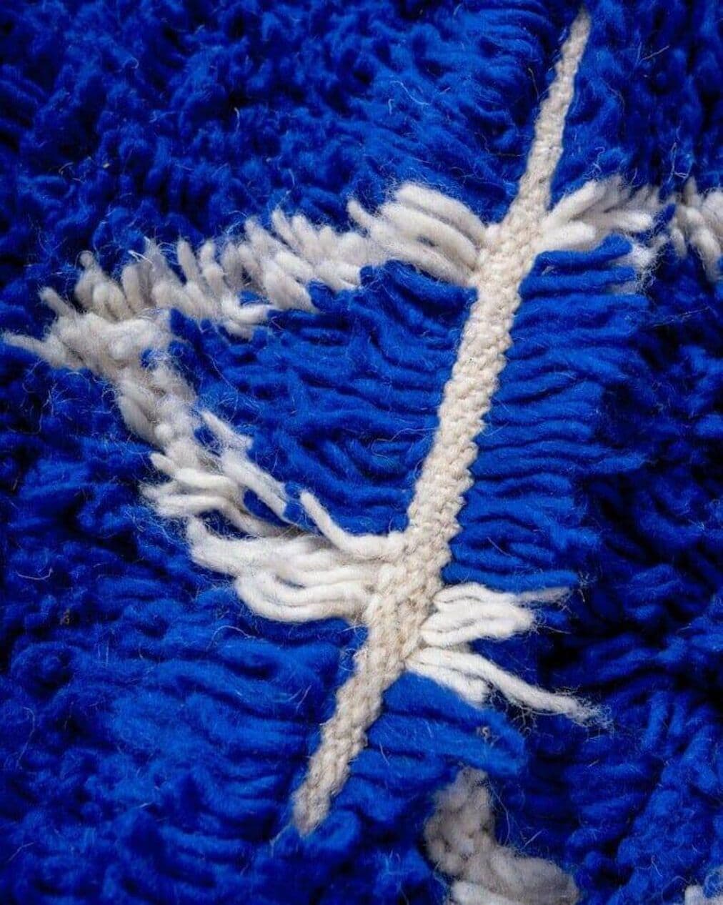 Ręcznie tkany dywan 200x300 cm, wełna, niebieski, Maroko - 206804