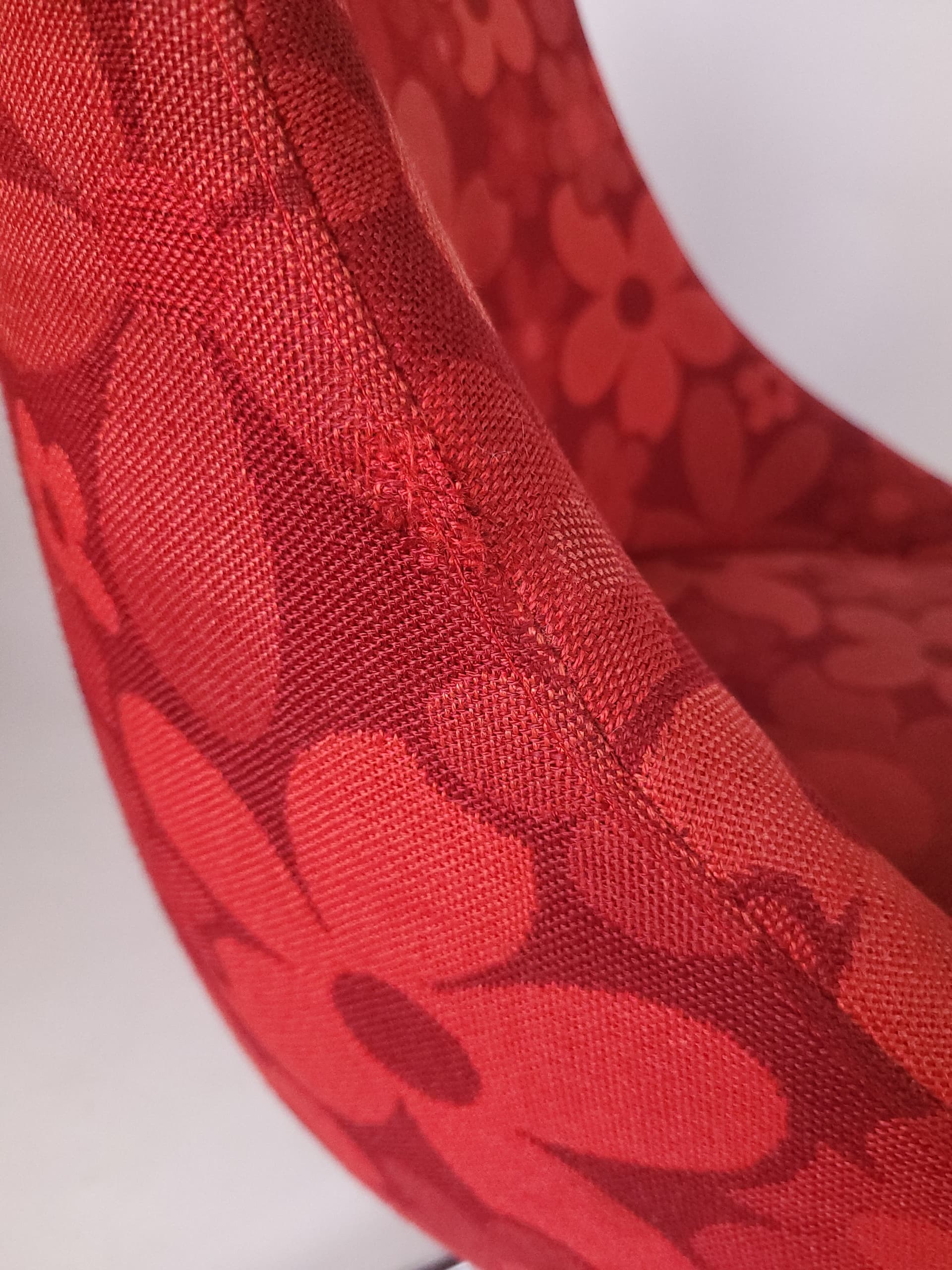 Para foteli Flower Power, czerwony, tkanina, chrom, Niemcy, lata 70. - 205921