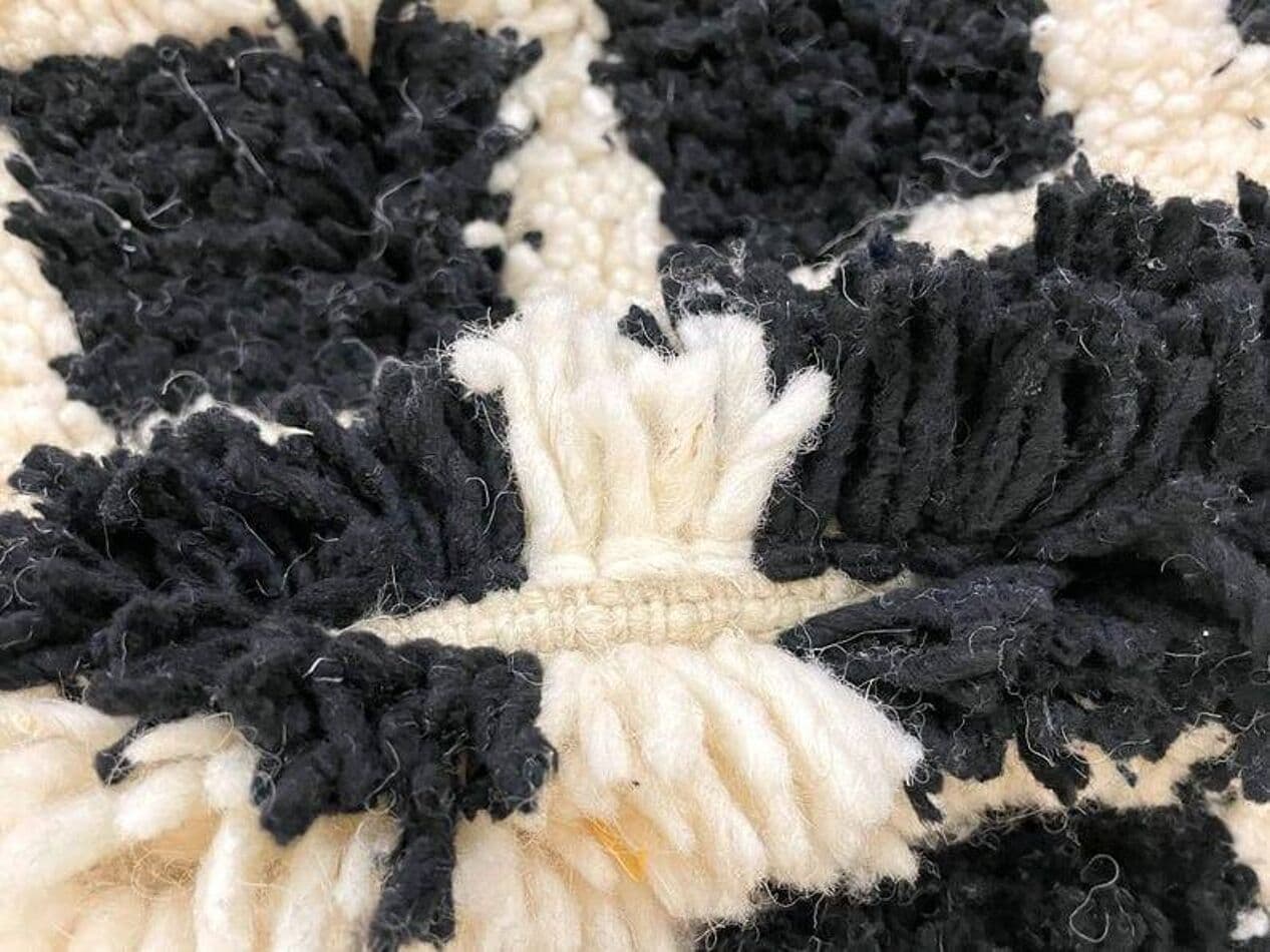 Ręcznie tkany dywan 150x250 cm, wełna, czarny, Maroko - 206789