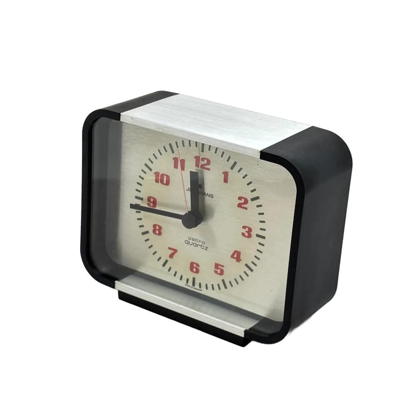 Zegar kominkowy, multikolor, plastik, metal, Niemcy, lata 80.